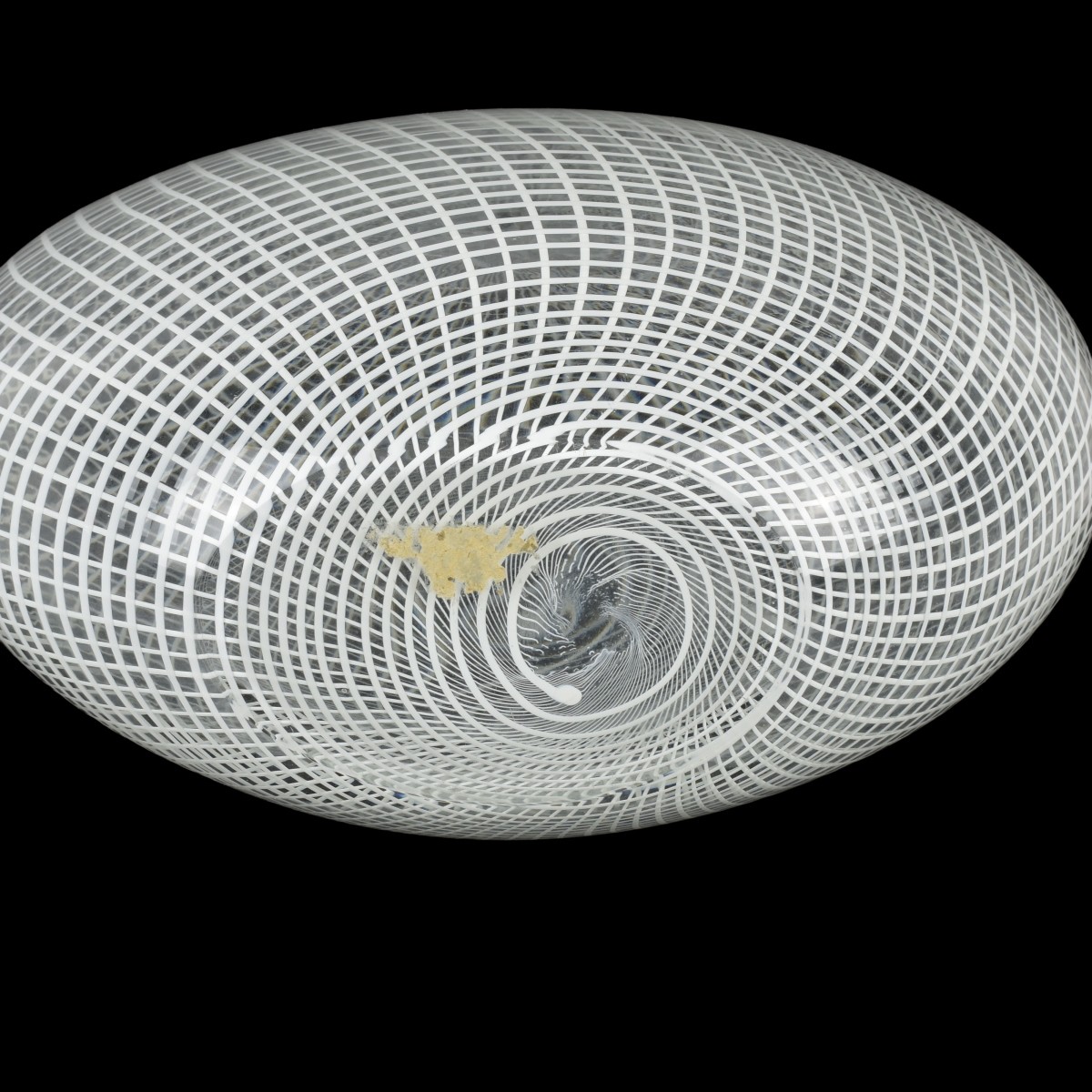 Vintage Murano Clear with White Vase