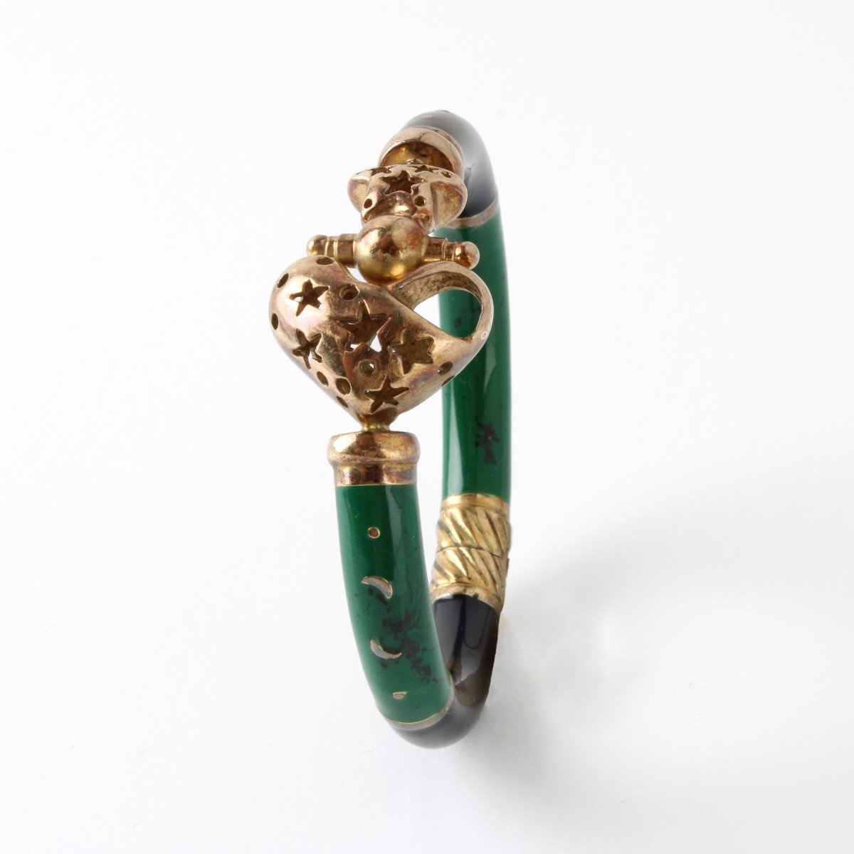 Sterling Silver and Enamel Bangle