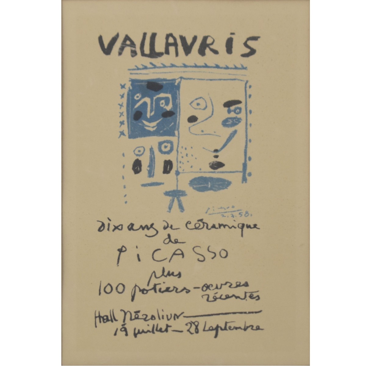 Pablo Picasso Ceramic Exposition Poster