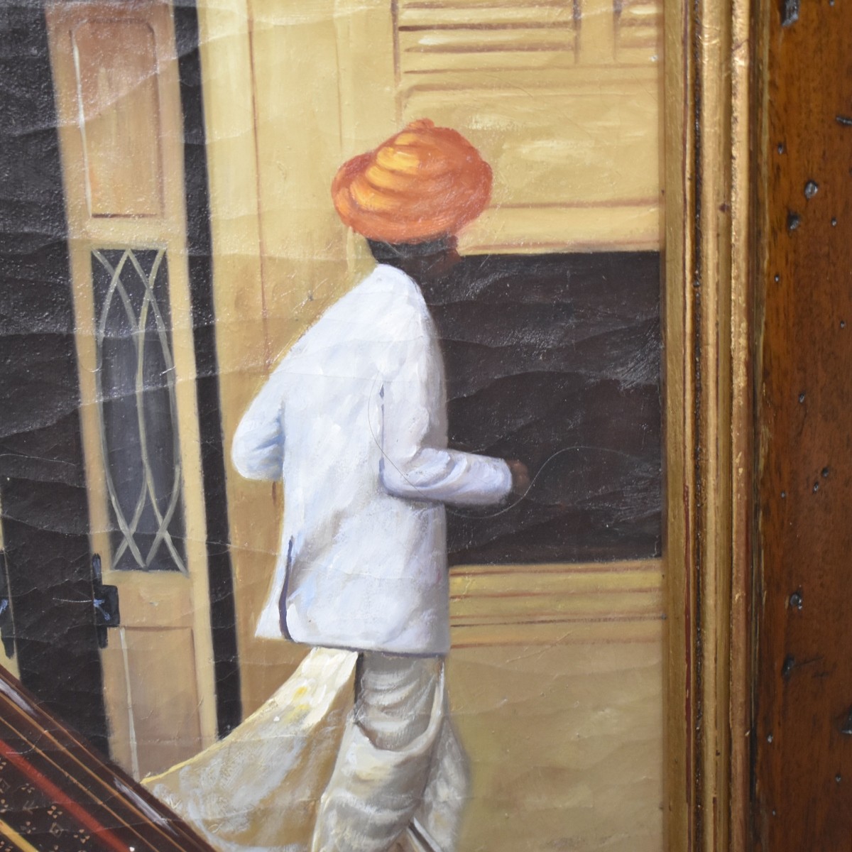 Oil on Canvas of a Train Scene