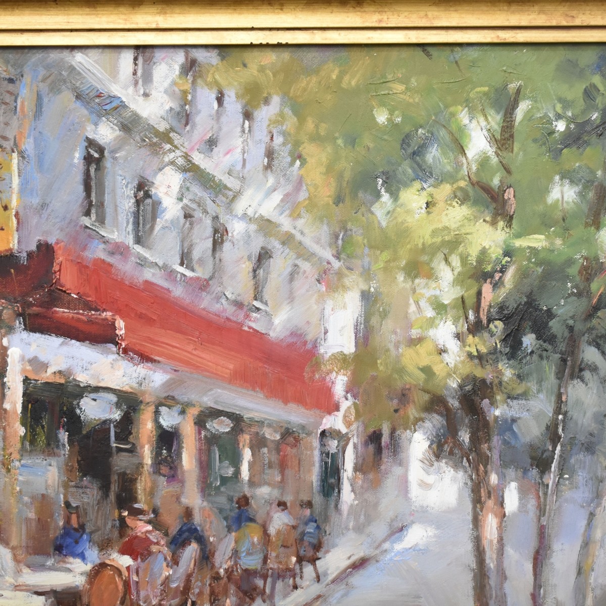 Oil on Canvas of a Parisian Cafe