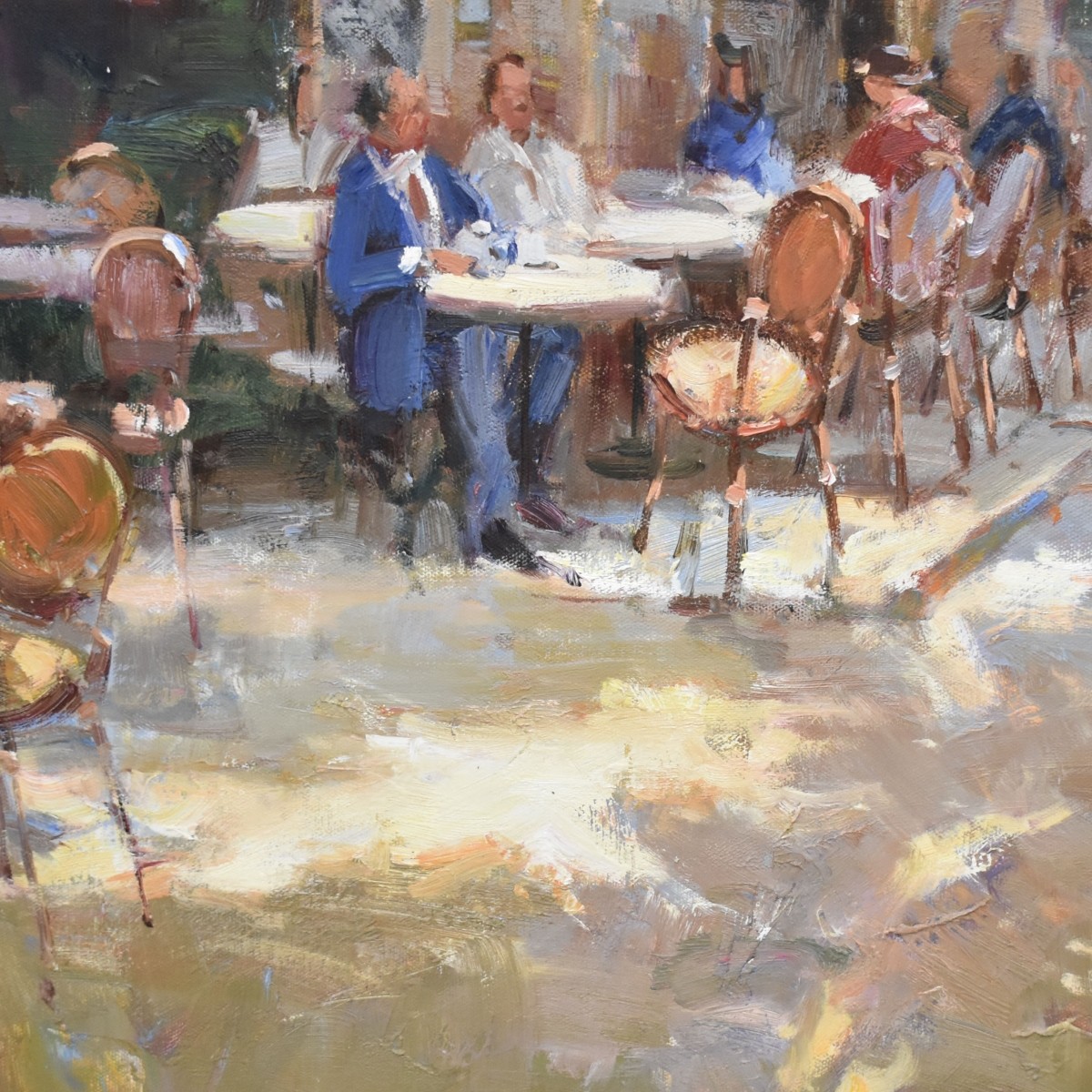 Oil on Canvas of a Parisian Cafe