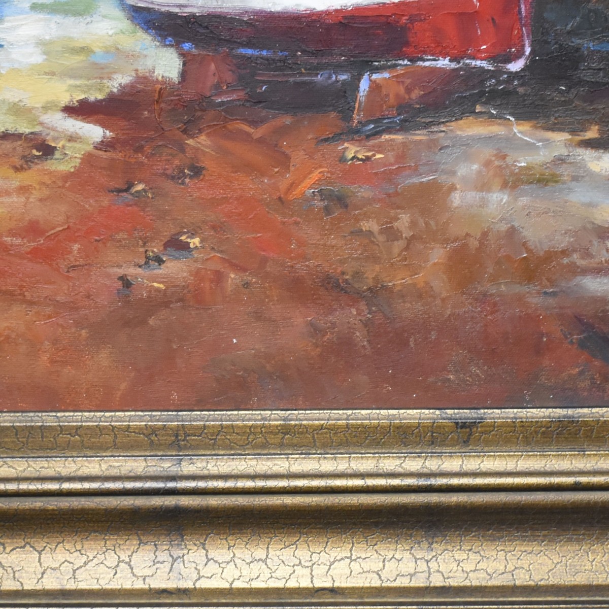 Oil on Canvas of Boats