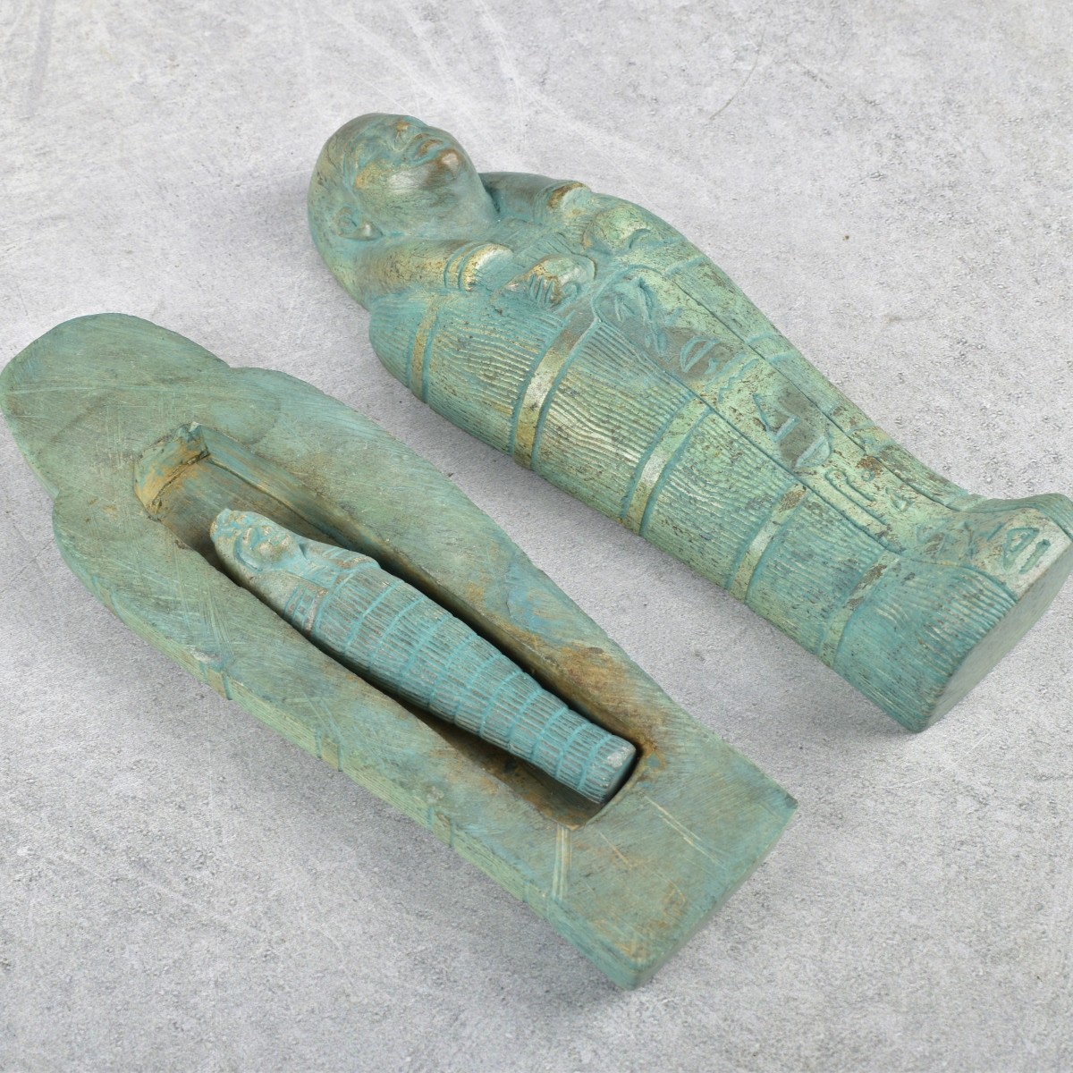 Egyptian Stone and Faience God Sculptures