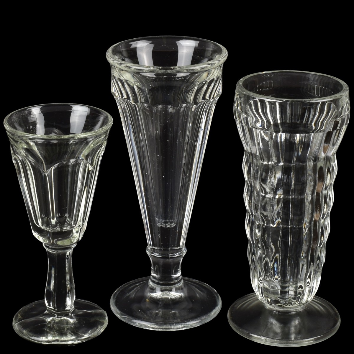 Collection of Vintage Soda Fountain Glasses