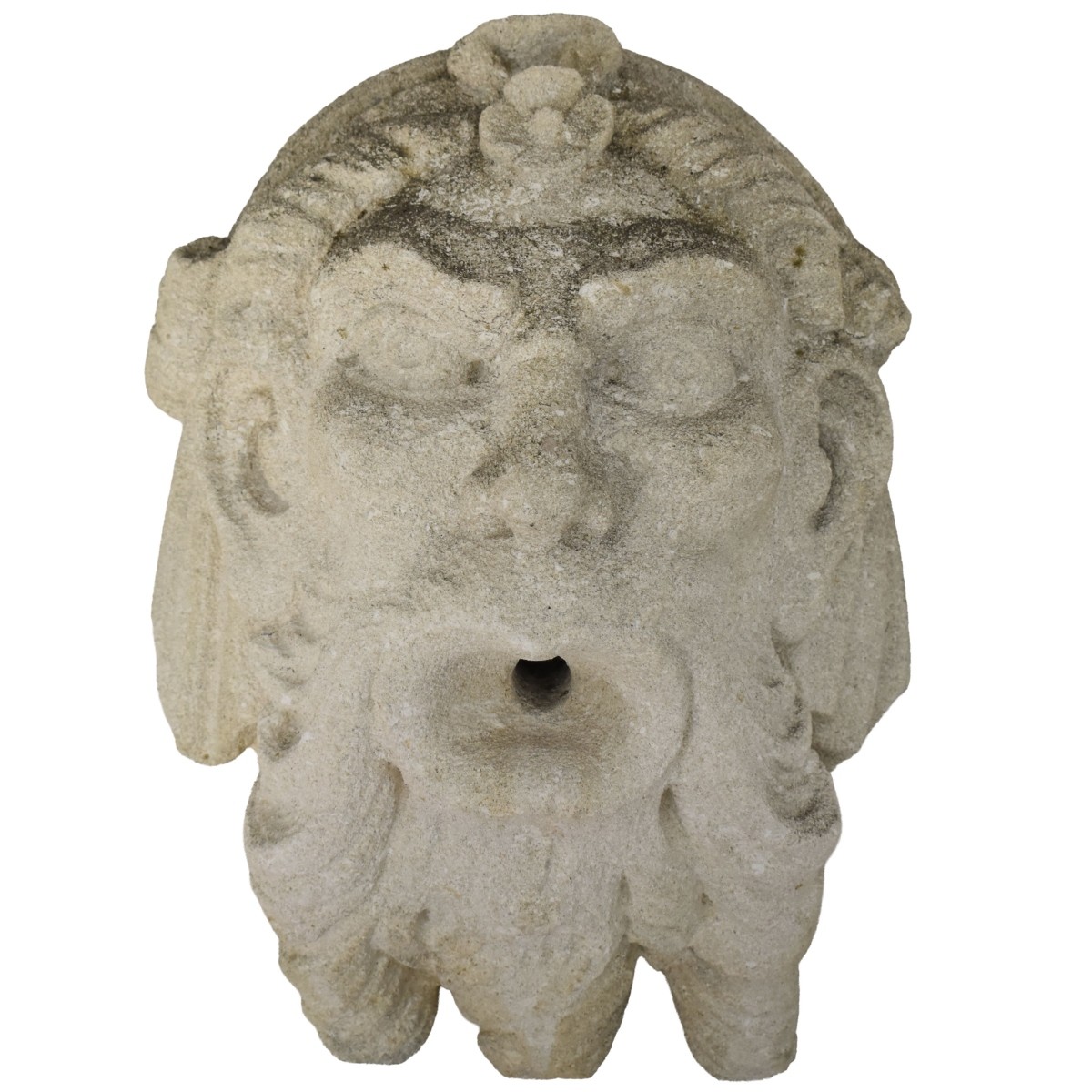 Antique Stone Bust of Poseidon