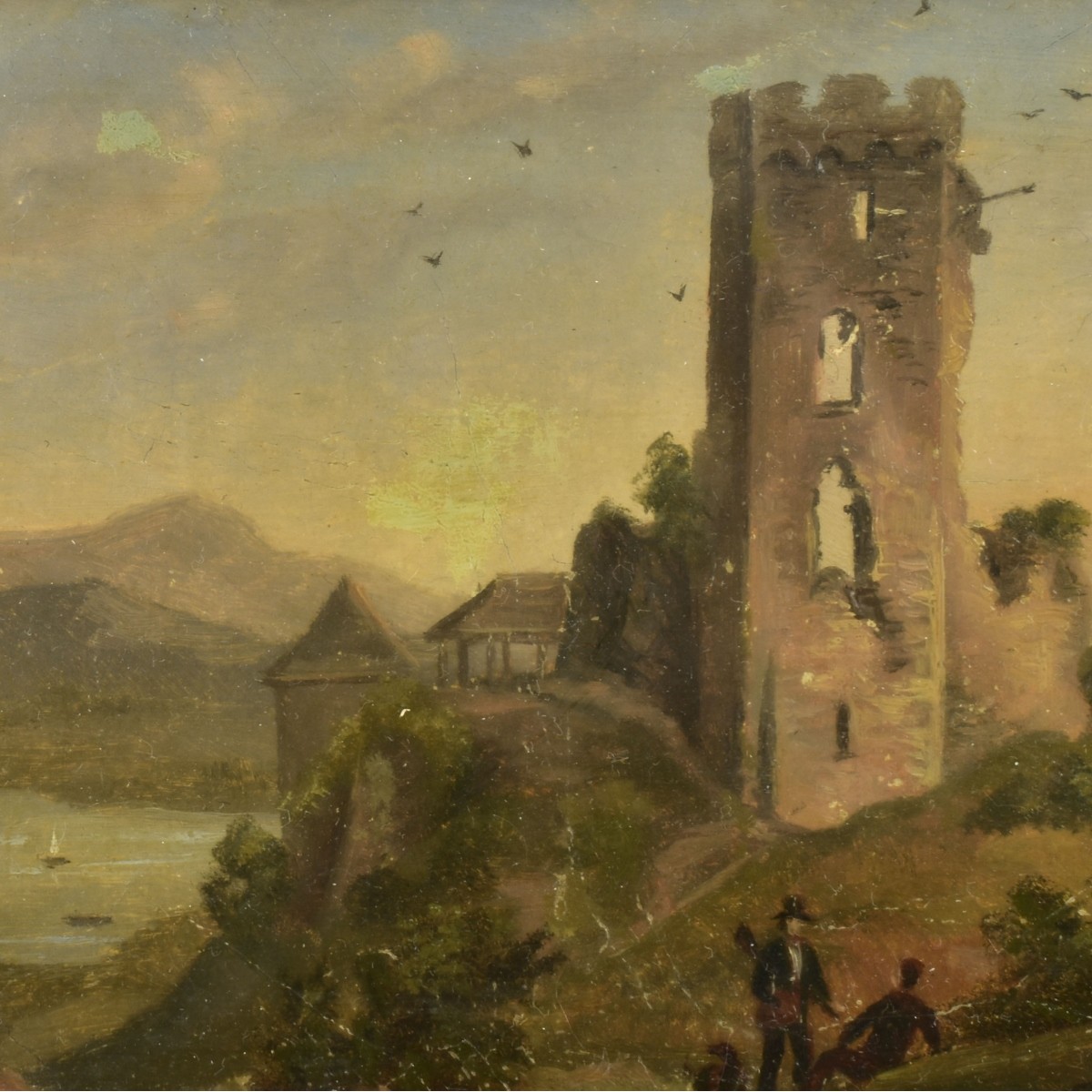 Antique English Oil Painting of a Landscape