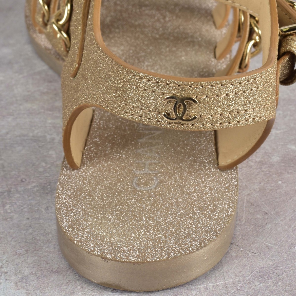 Chanel Leather Single Toe Sandals