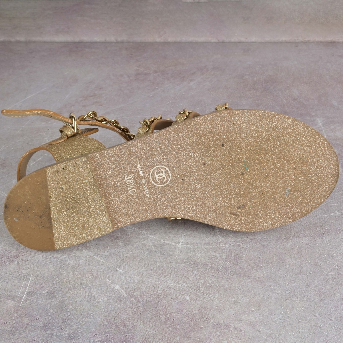 Chanel Leather Single Toe Sandals