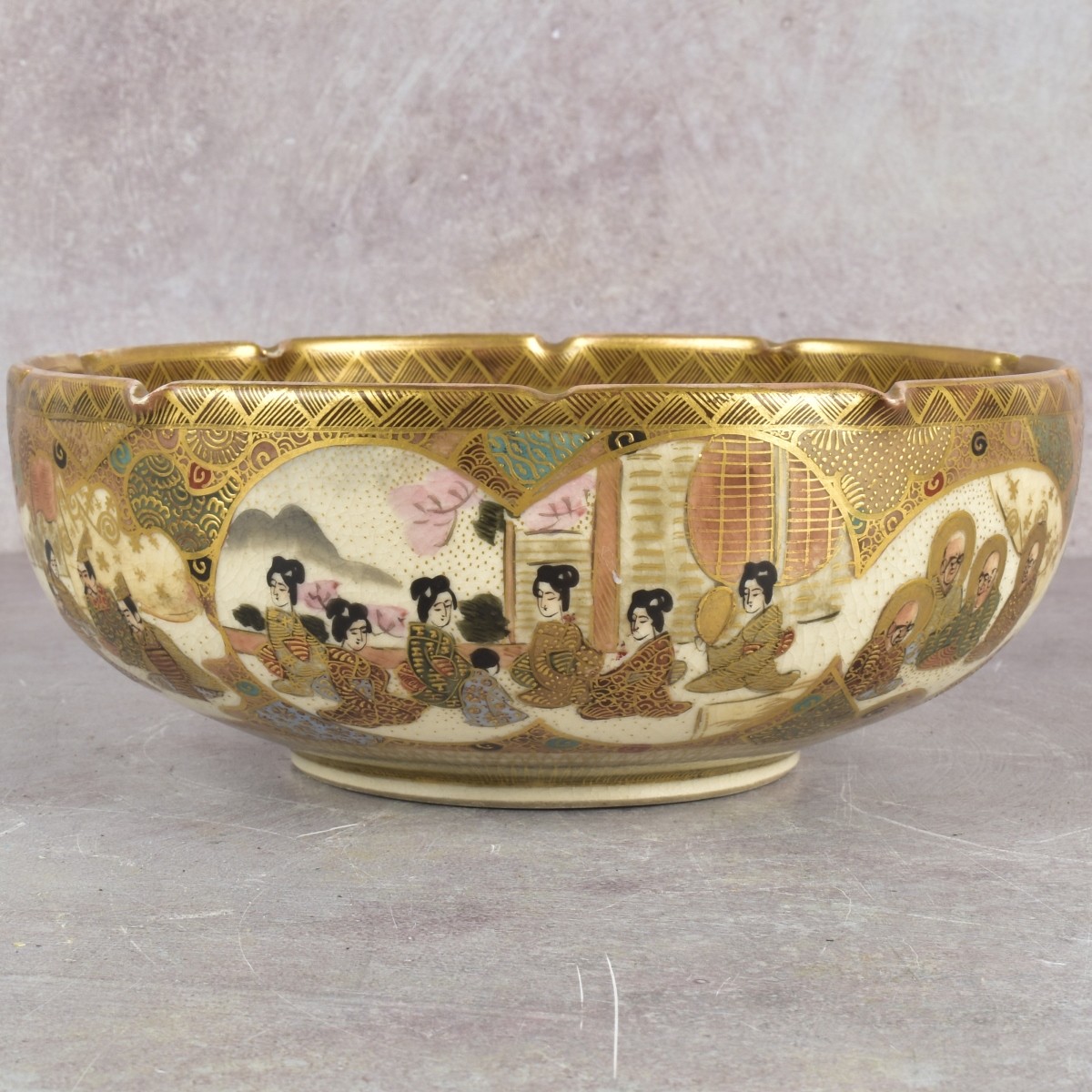 Japanese Meiji Satsuma Bowl