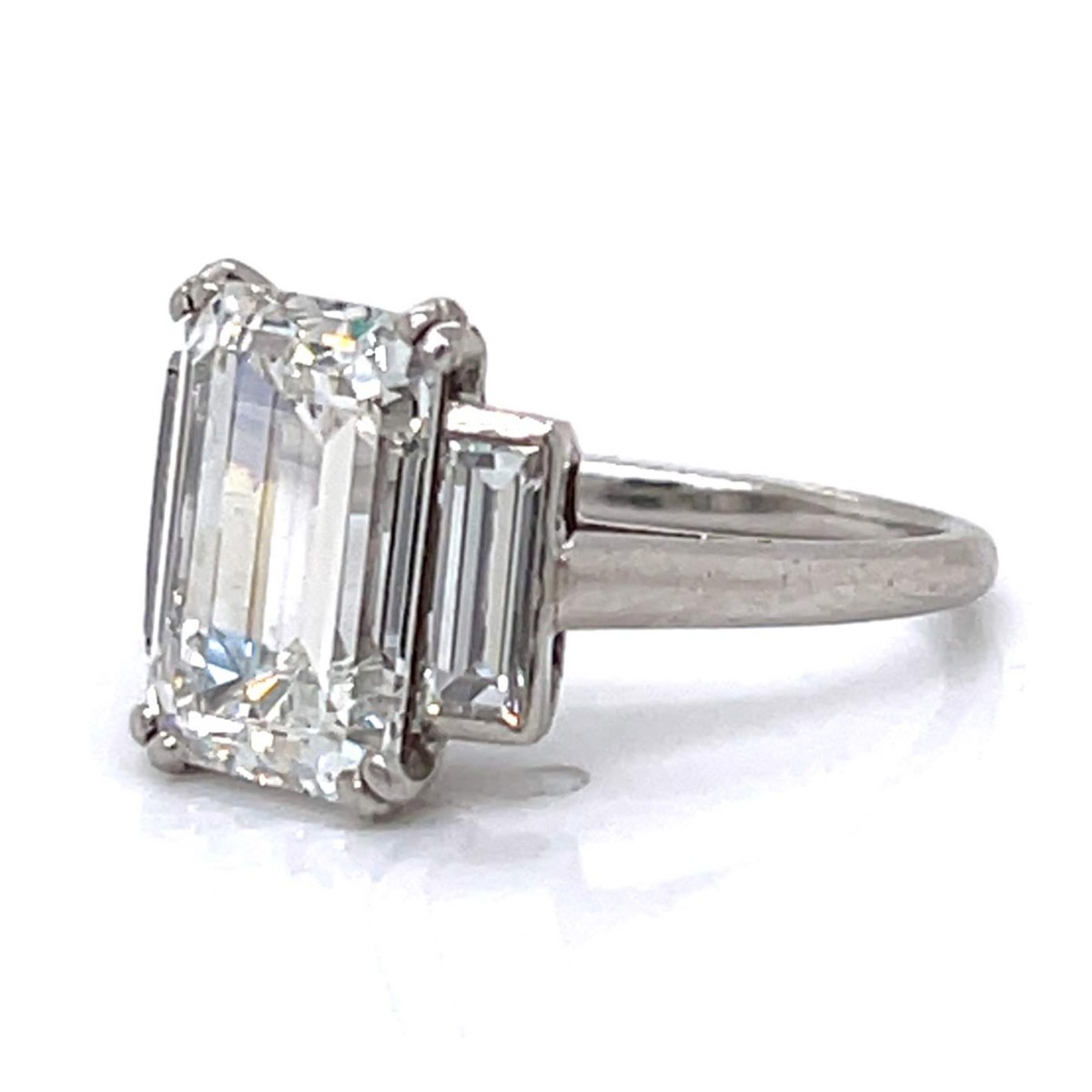 Deco GIA Diamond and Platinum Ring