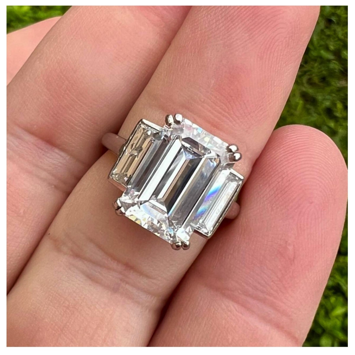 Deco GIA Diamond and Platinum Ring