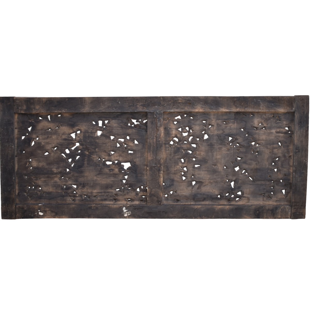 Large Indonesian Hand Carved Wood Panel