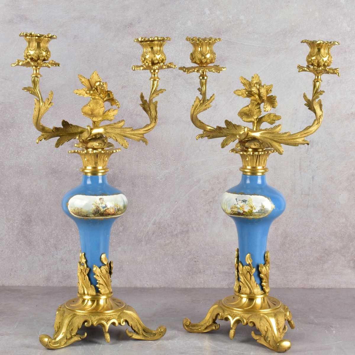 Sevres Style Candelabra