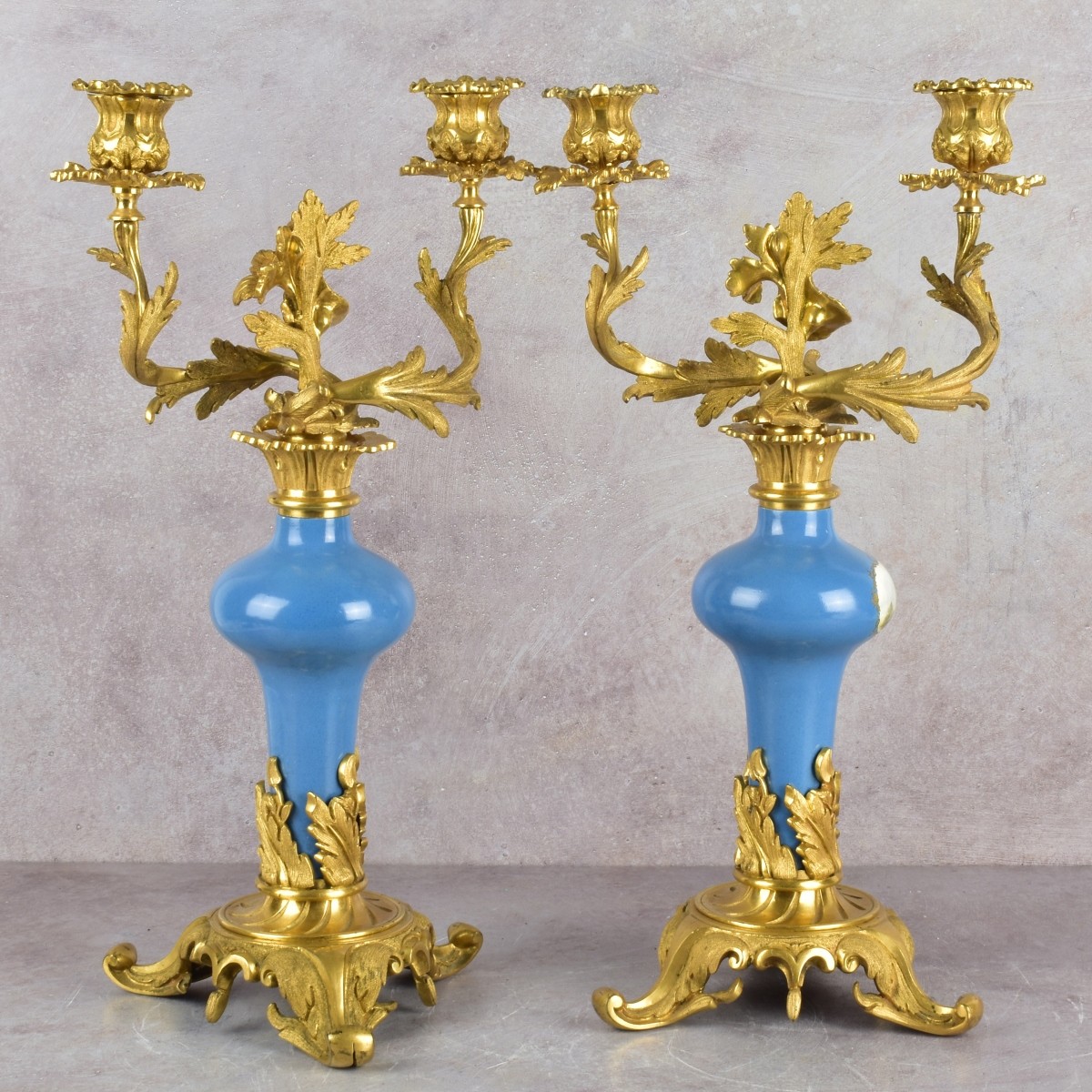 Sevres Style Candelabra