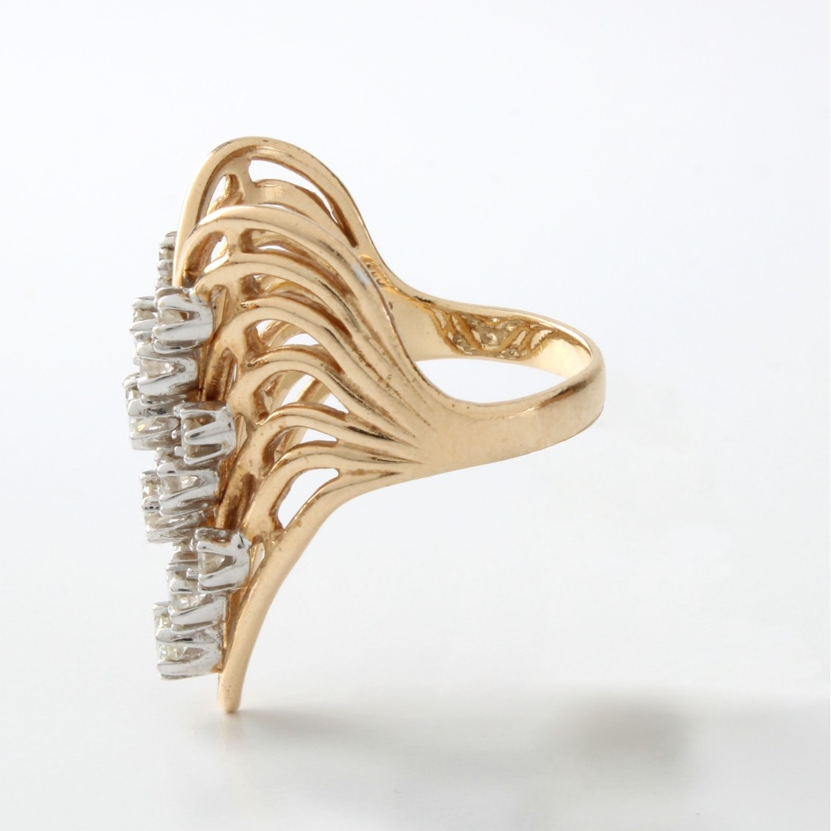 Diamond, Platinum and 14K Ring