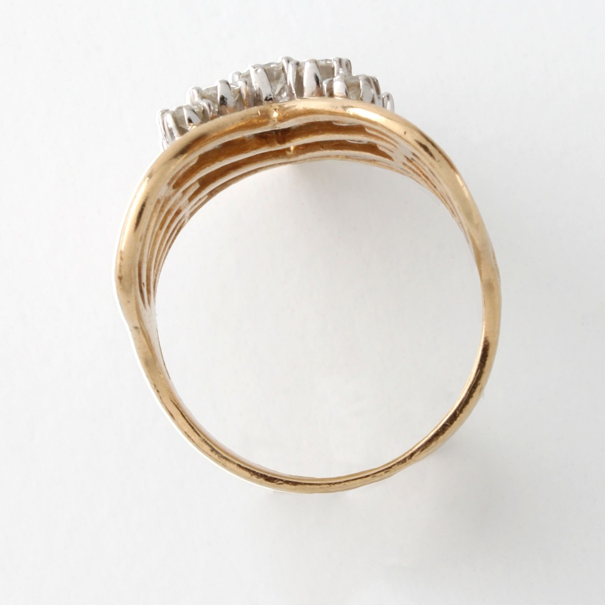 Diamond, Platinum and 14K Ring