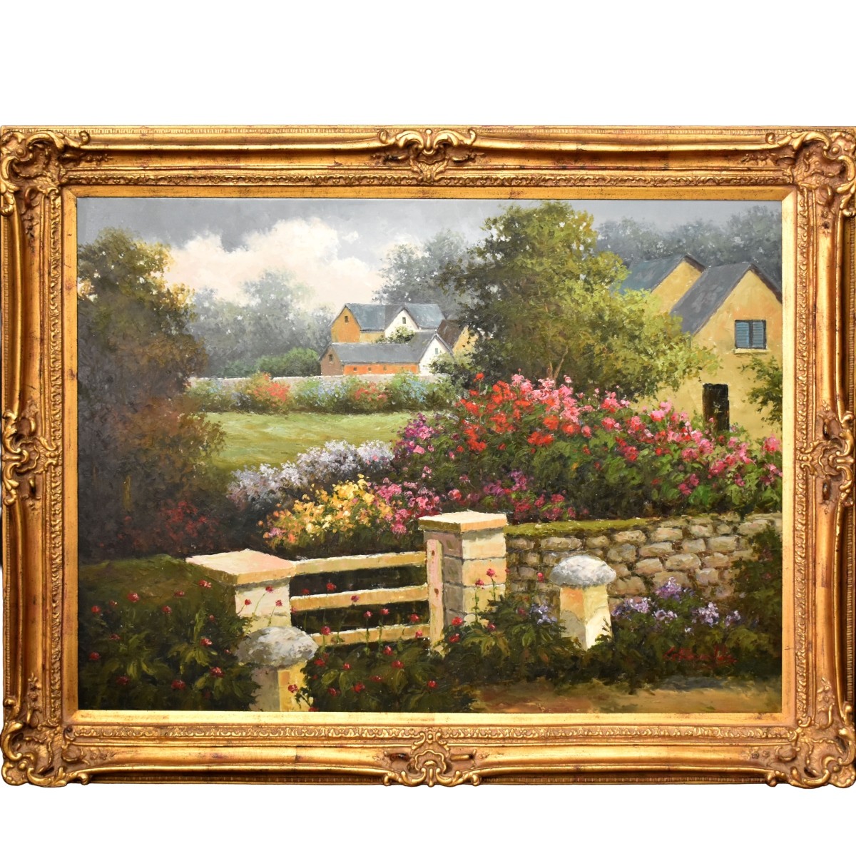Garden Landscape Oil on Canvas