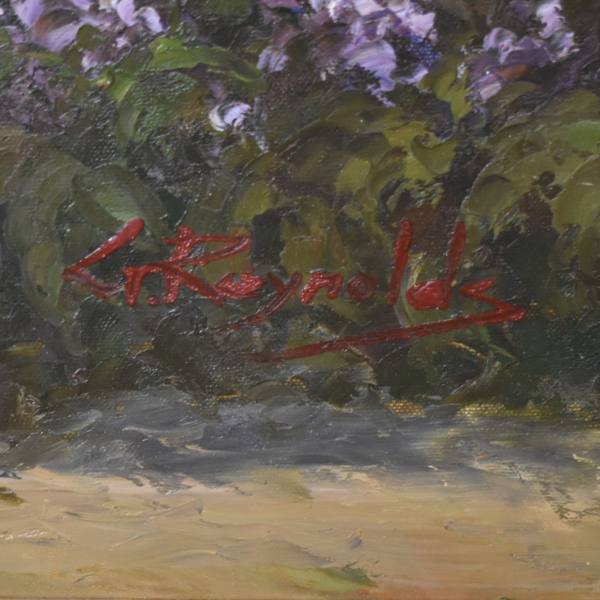 Garden Landscape Oil on Canvas