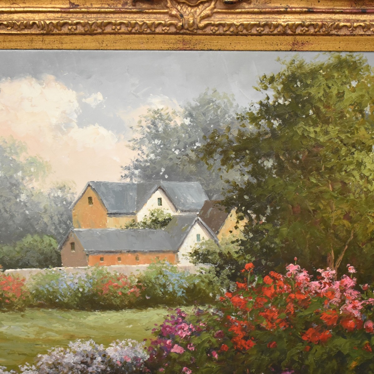 Garden Landscape Oil on Canvas