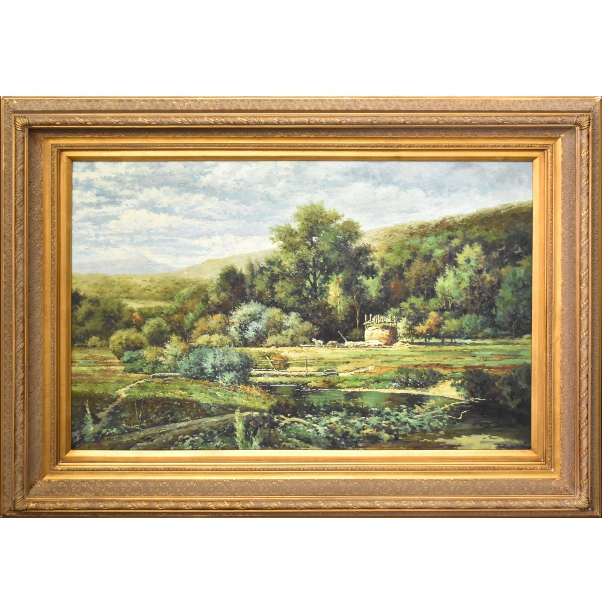 Oil on Canvas, Rural Landscape Scene