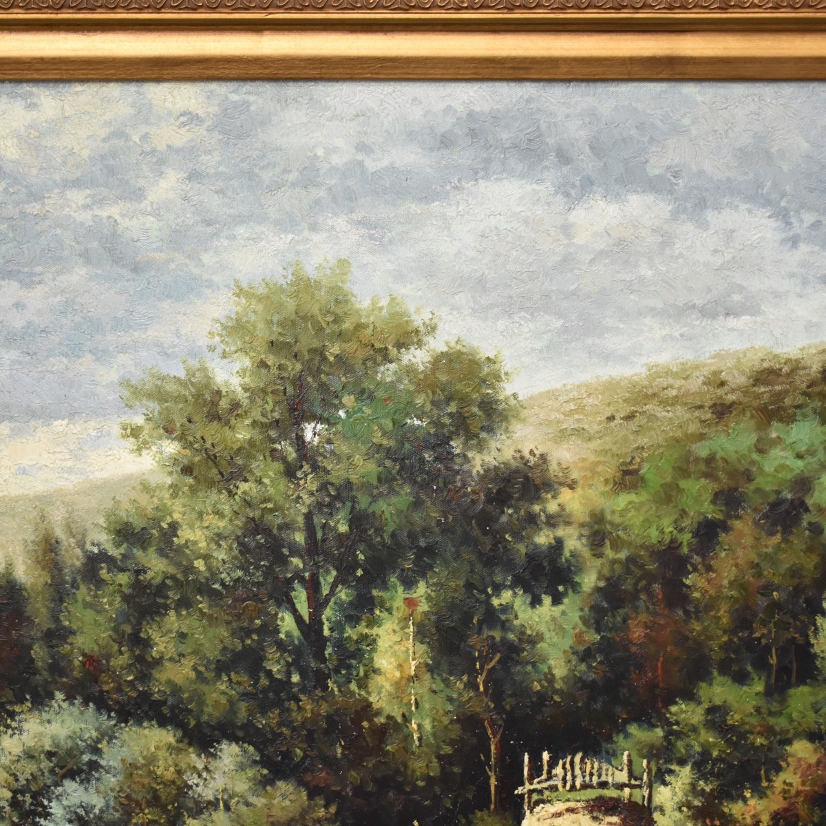 Oil on Canvas, Rural Landscape Scene