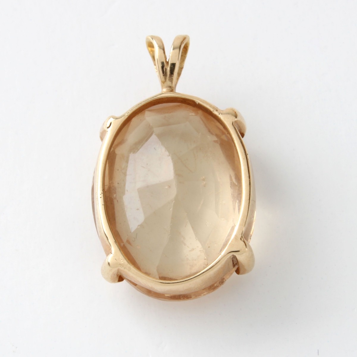Citrine and 14K Pendant
