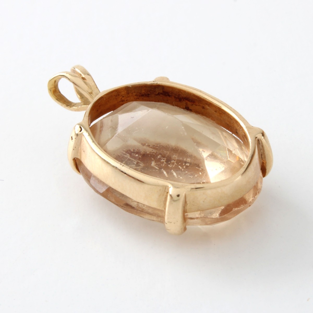 Citrine and 14K Pendant