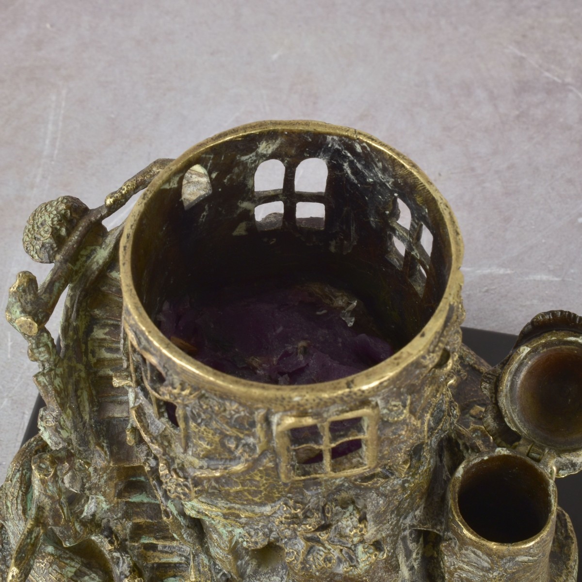 Vintage Gilded Bronze Fairy Tower