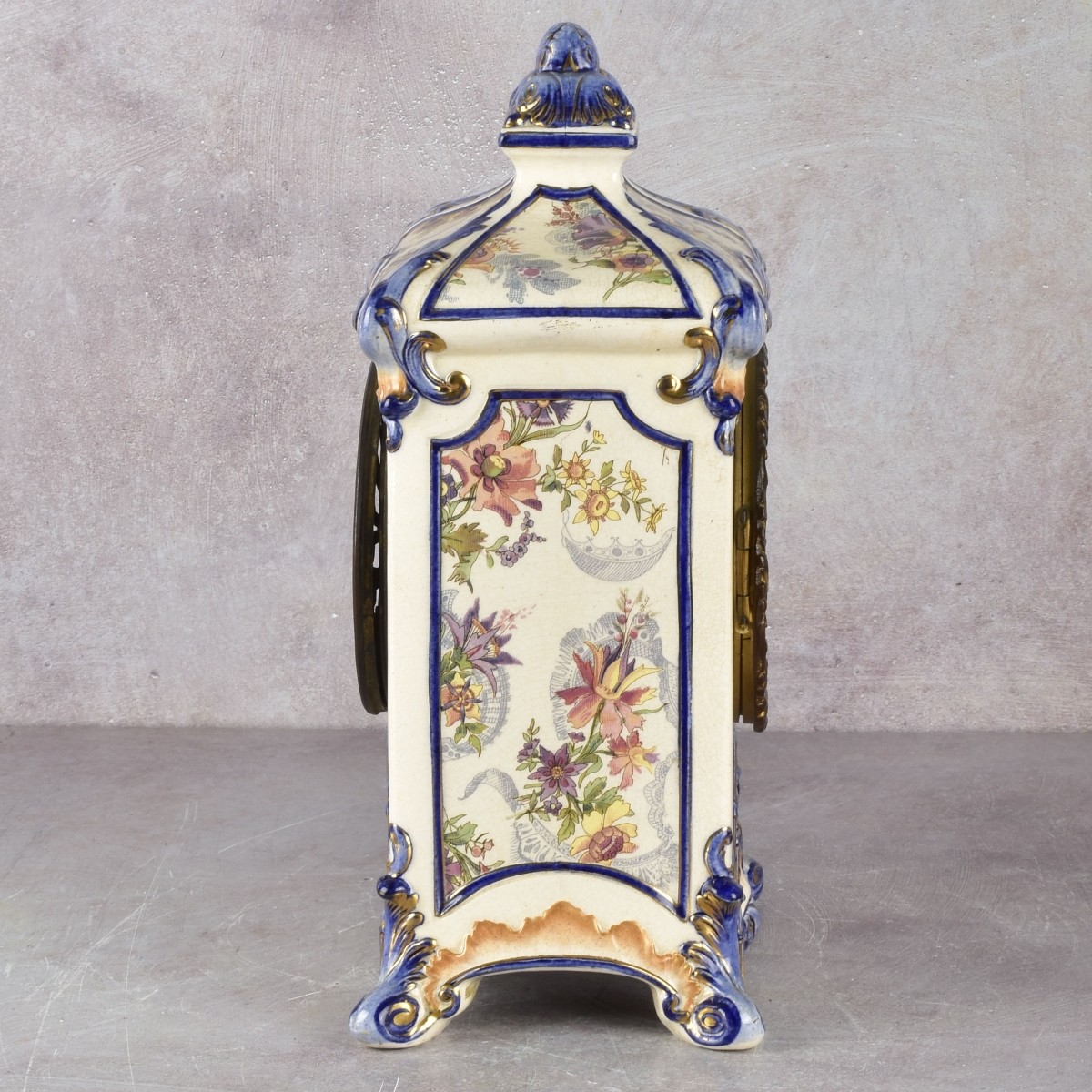 French Sarreguemines F. Marti Clock