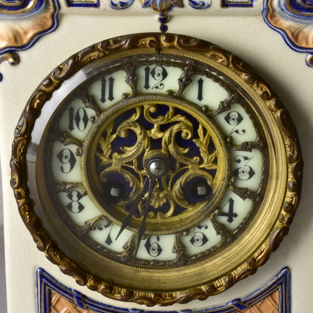 French Sarreguemines F. Marti Clock