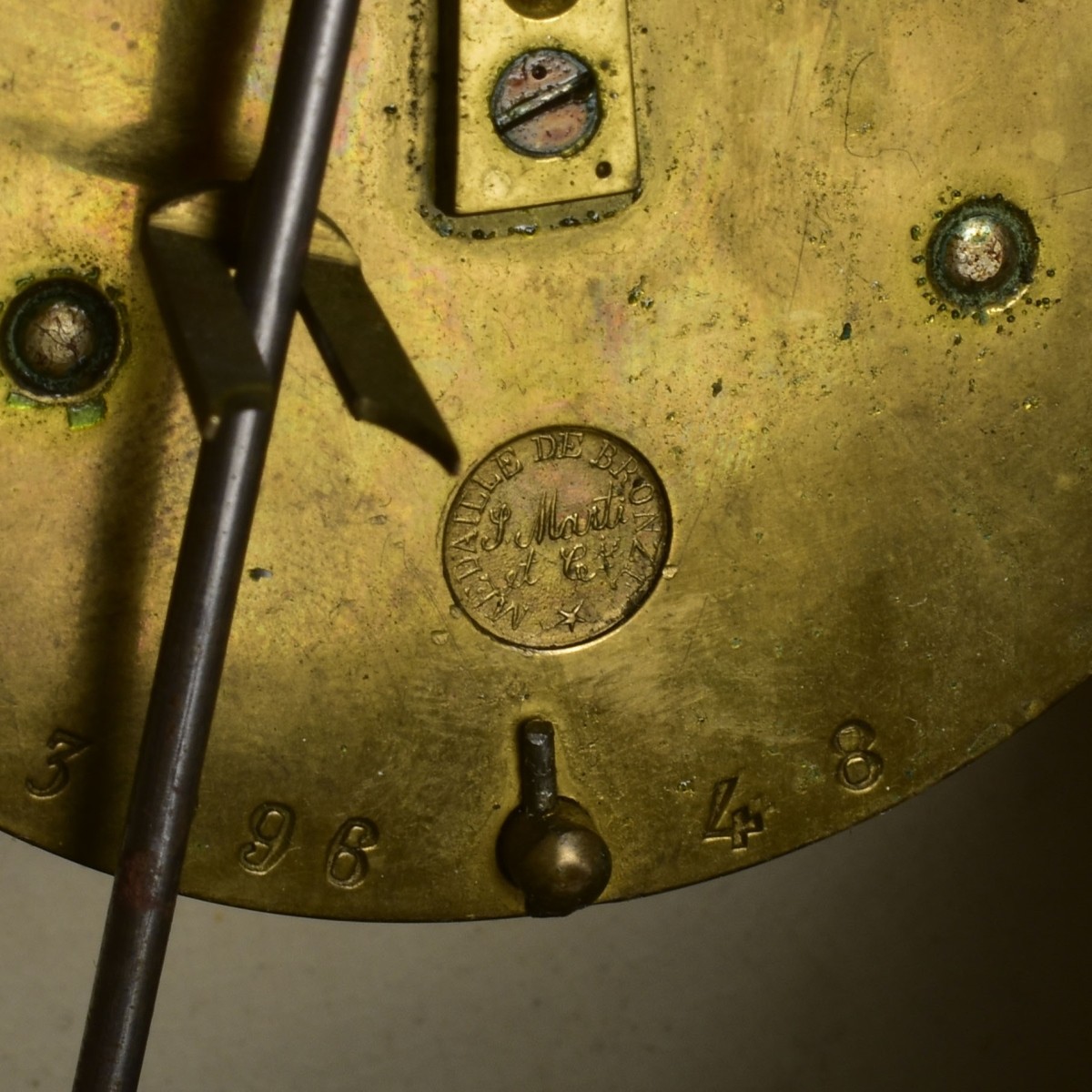 French Sarreguemines F. Marti Clock