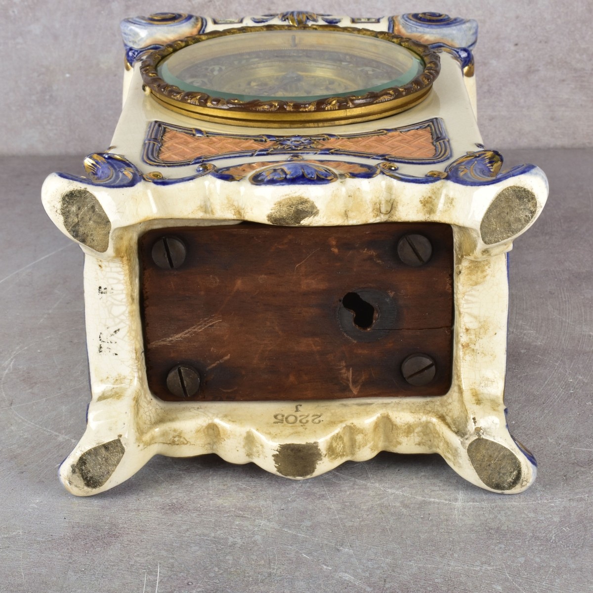 French Sarreguemines F. Marti Clock