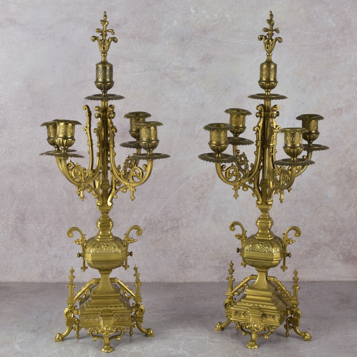 French AD Mougin Garniture Set