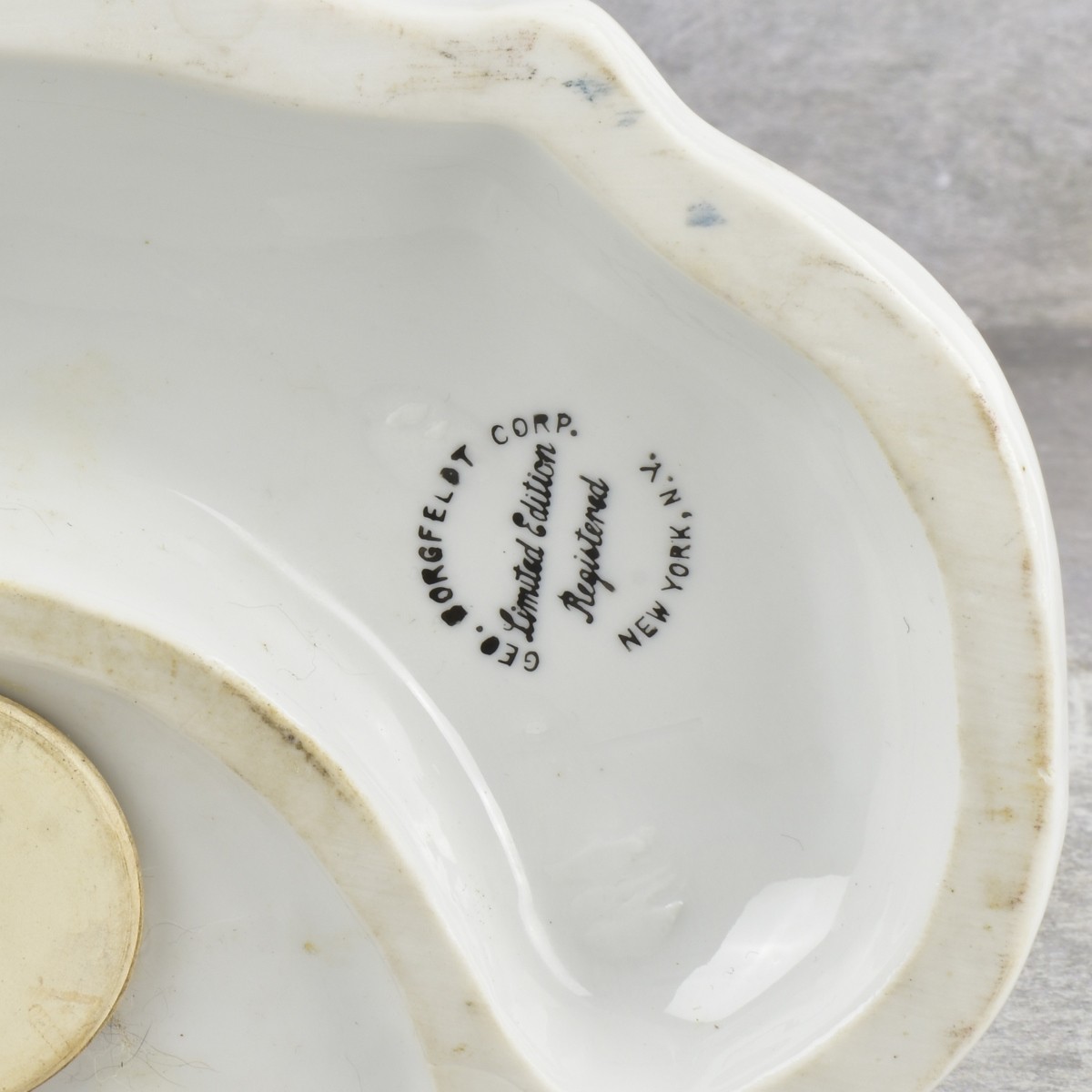 Punch and Dog Porcelain Figural Bank