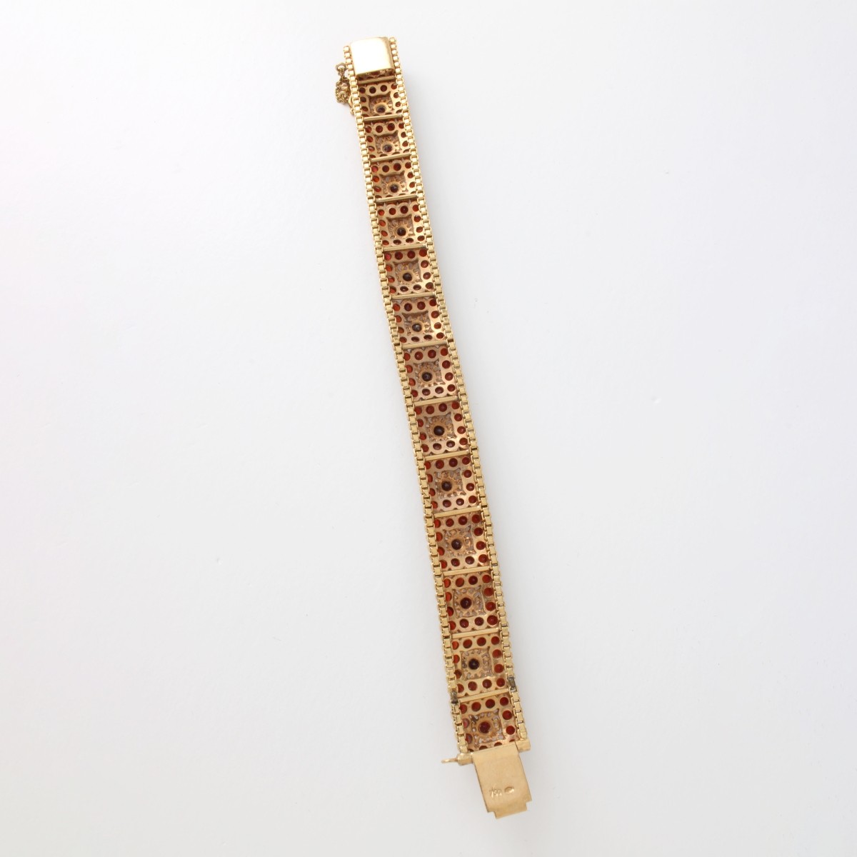 Garnet and 18K Bracelet and Earrings