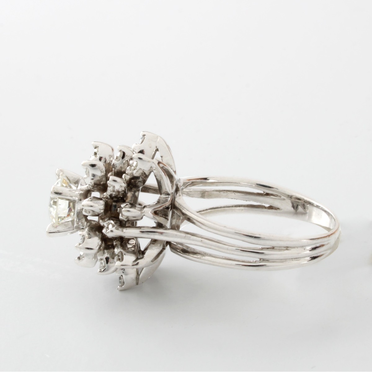 Diamond and 14K Starburst Ring