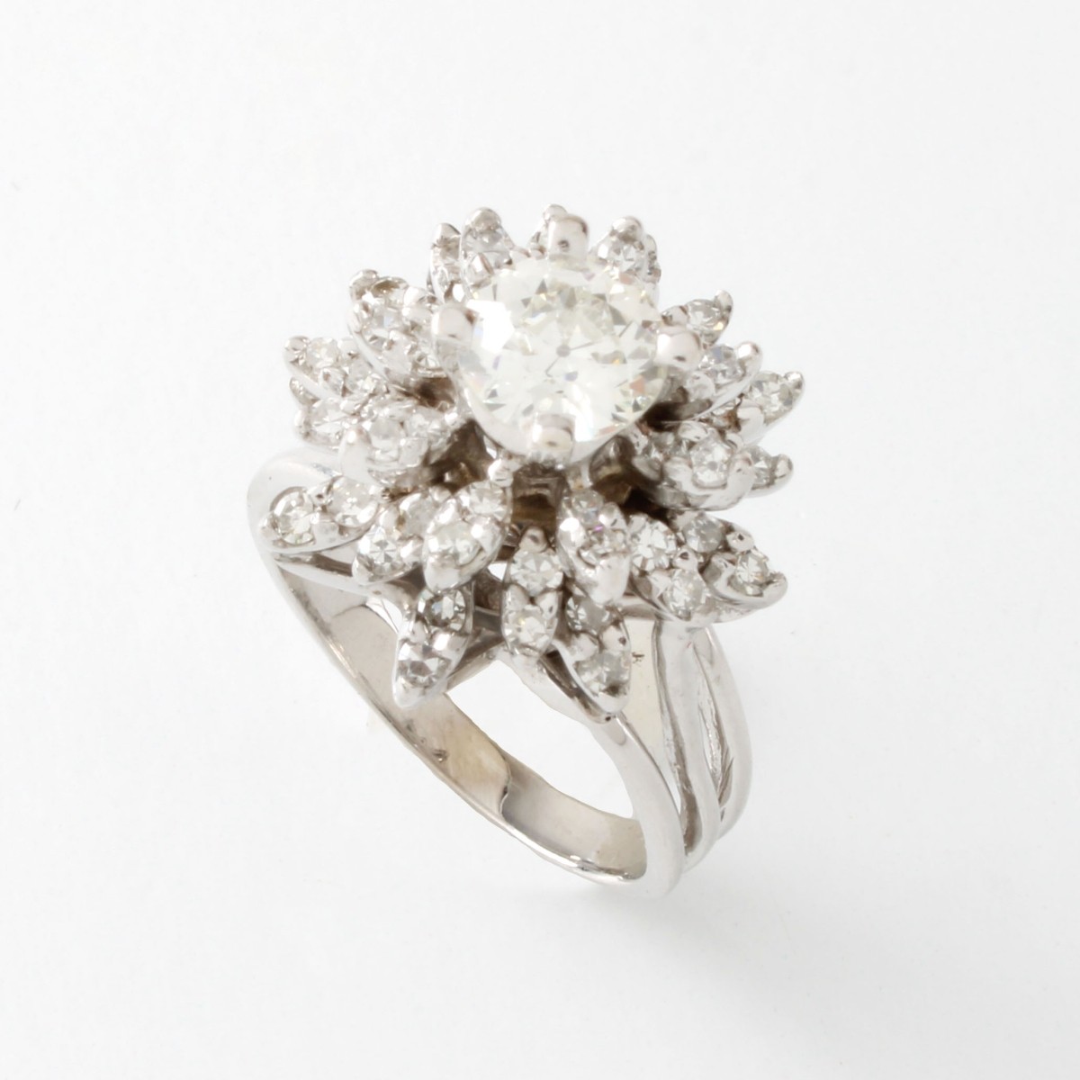 Diamond and 14K Starburst Ring