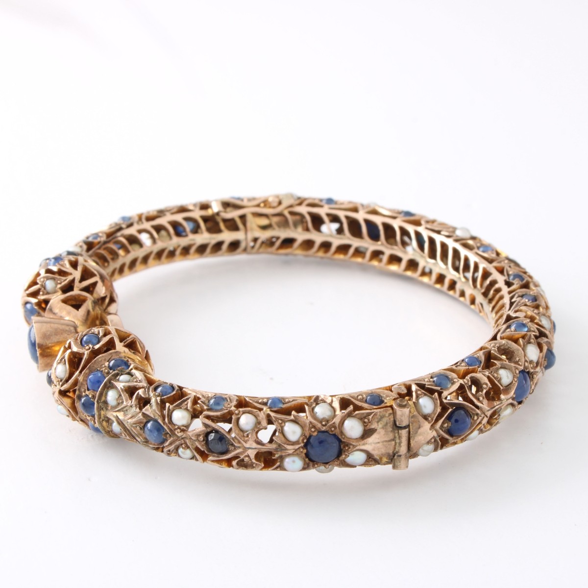 Sapphire, Diamond and 9K Bracelet