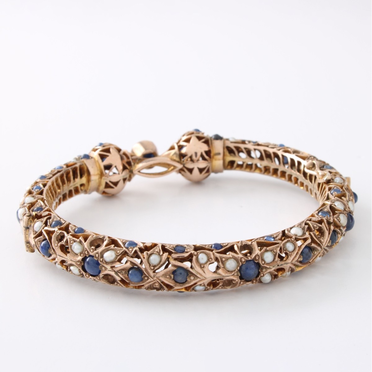 Sapphire, Diamond and 9K Bracelet
