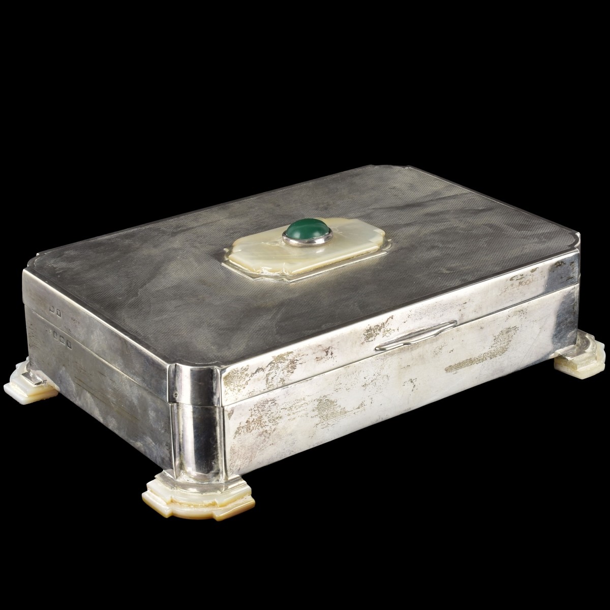 Birmingham Silver, MOP and Jade Box