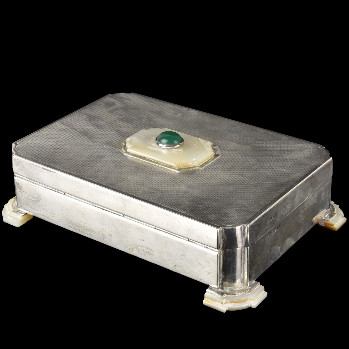 Birmingham Silver, MOP and Jade Box
