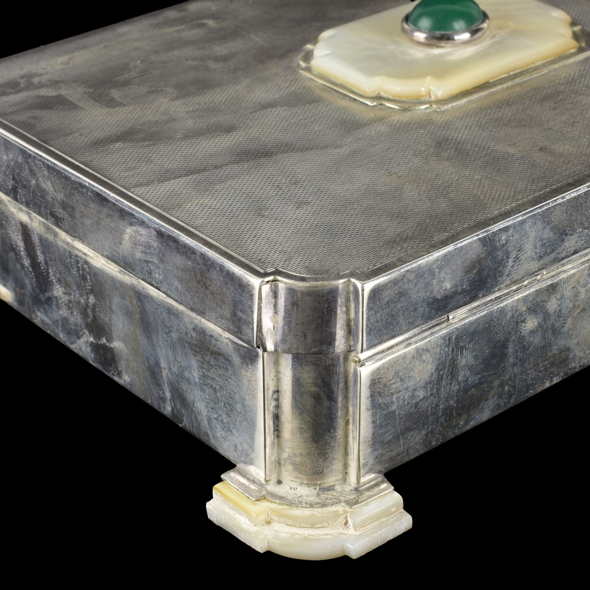 Birmingham Silver, MOP and Jade Box
