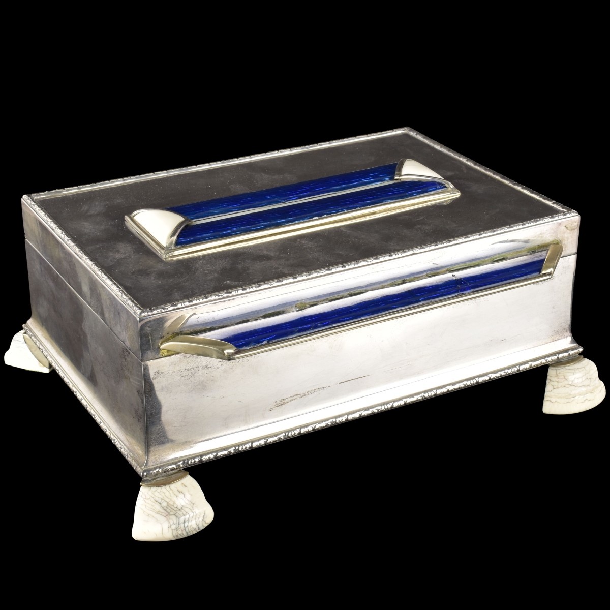 Birmingham Silver and Enamel Box