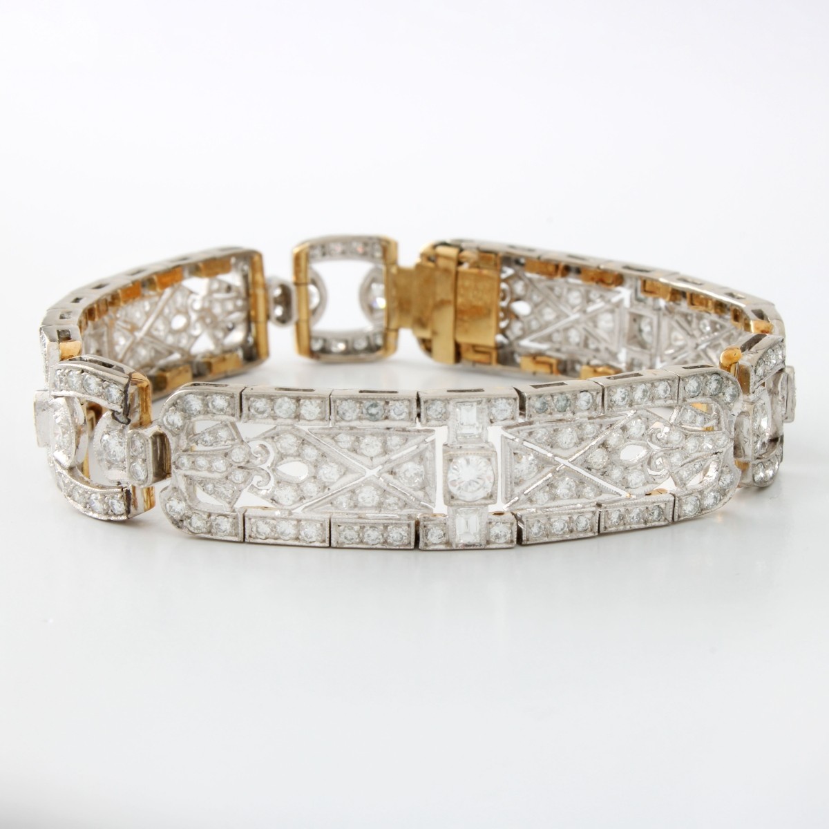 Diamond, Platinum and 18K Bracelet