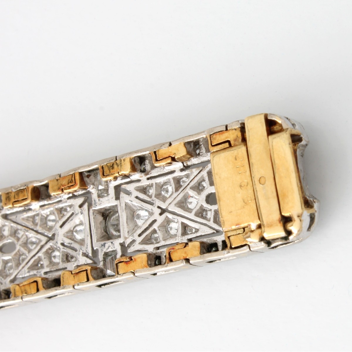 Diamond, Platinum and 18K Bracelet