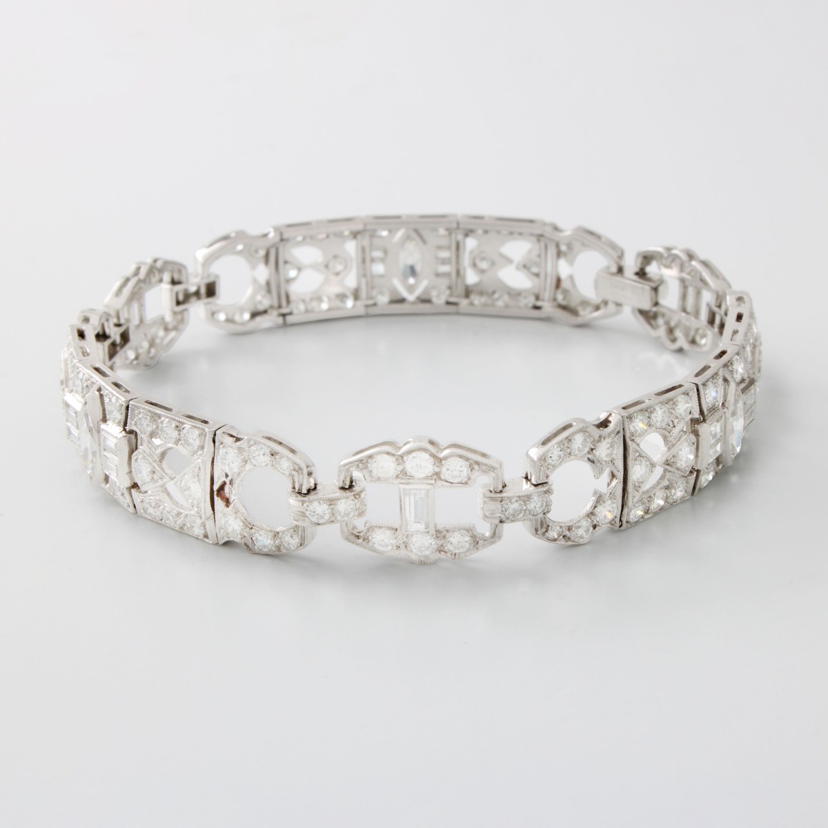 Deco Diamond and Plat. Bracelet