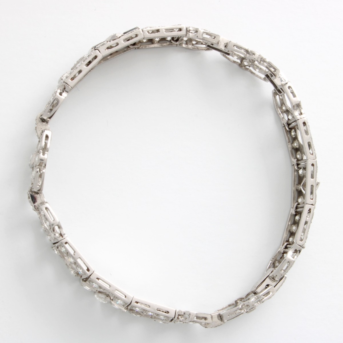 Deco Diamond and Plat. Bracelet