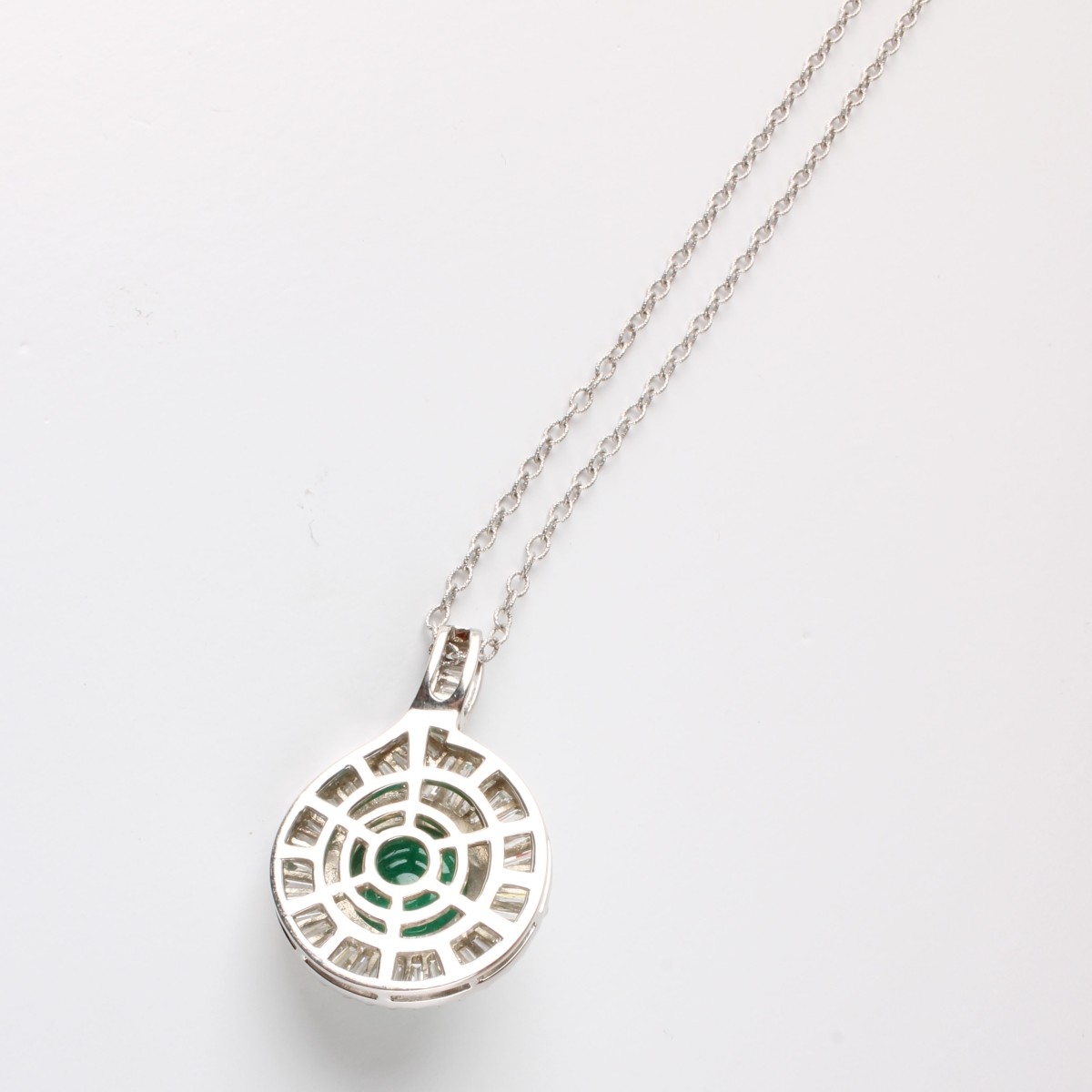 Emerald, Diamond and 18K/14K Necklace