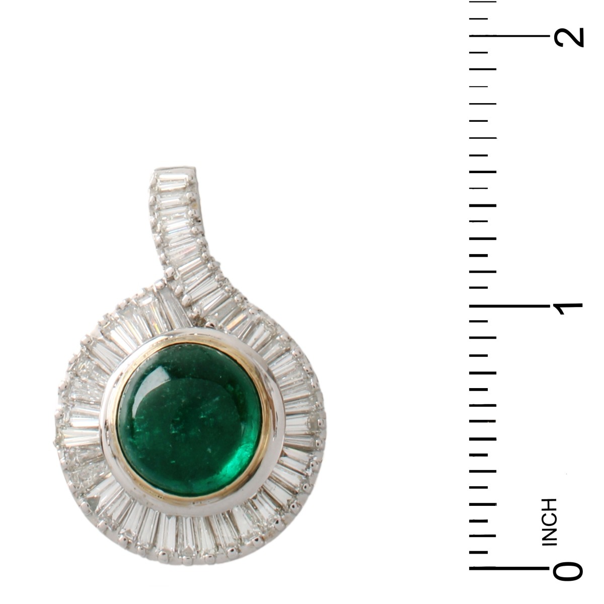 Emerald, Diamond and 18K/14K Necklace